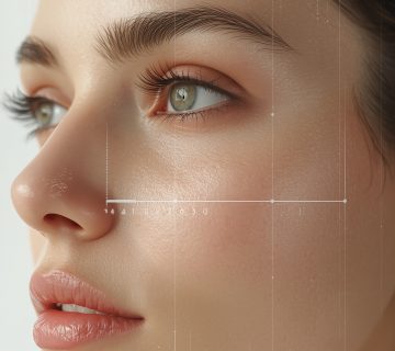 Lucid origin Ultra realistic close up of natural skin surface with holographic data and biome 0 360x320