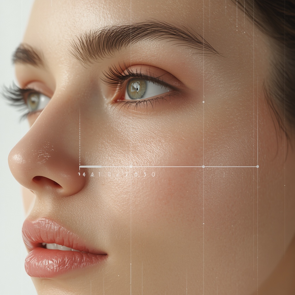 Lucid origin Ultra realistic close up of natural skin surface with holographic data and biome 0